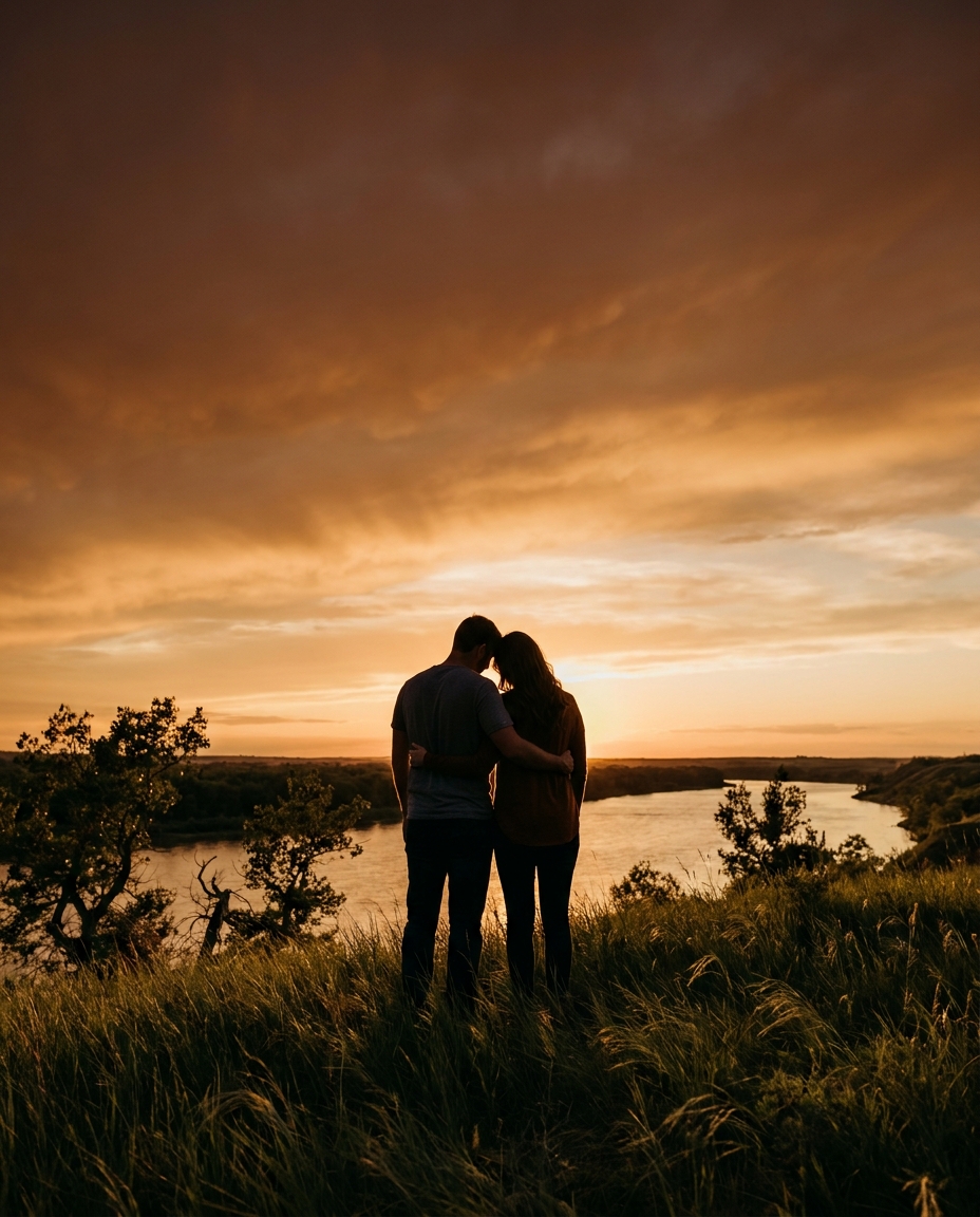 Couple au coucher du soleil — signes que votre ex veut revenir